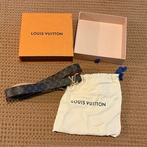 Louis Vuitton Monogram Belt in Black and Brown